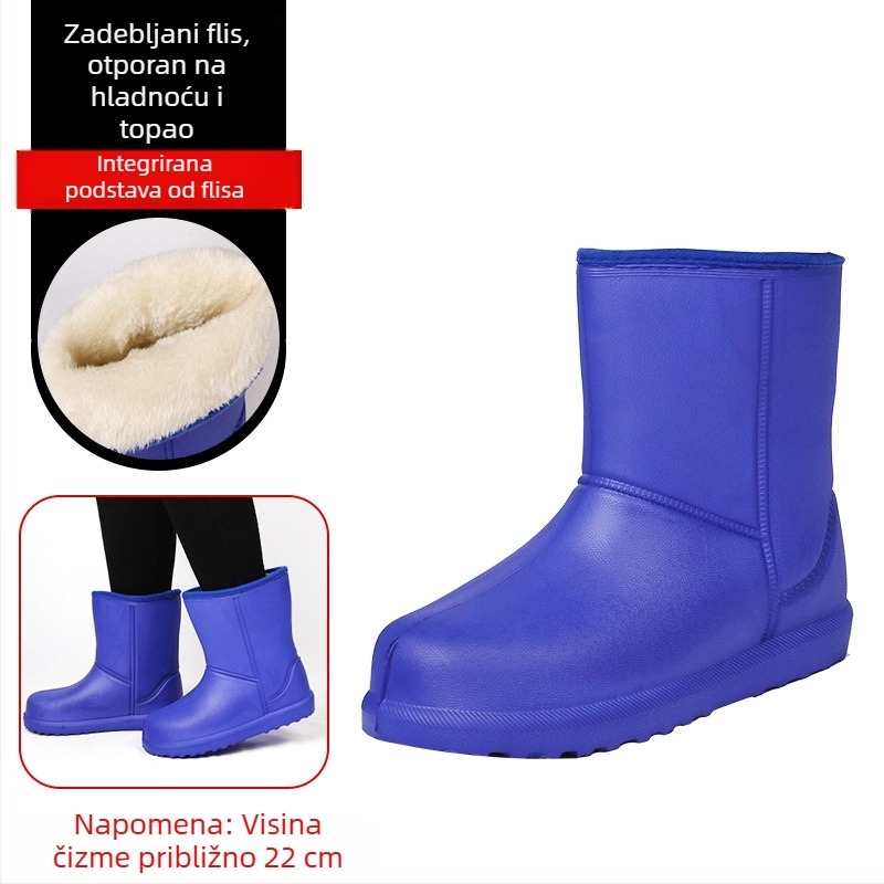 Zimske lagane cipele od EVA pjene, vodootporne, unisex, niskog kroja, topla podstava od umjetnog krzna, protuklizne