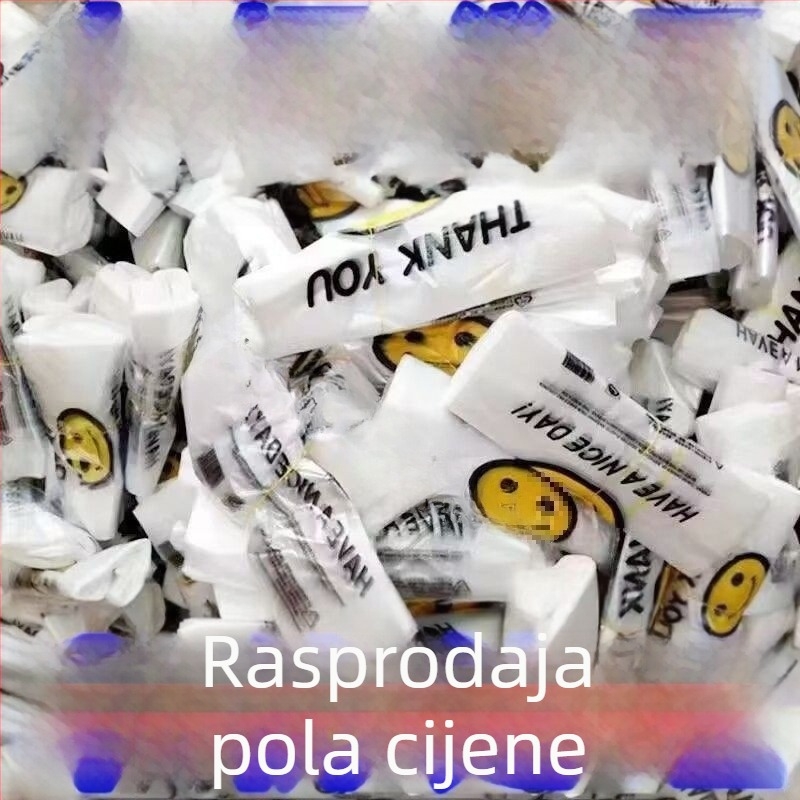 Plastična vrećica sa smeškom, debela, prehrambene kvalitete, za kupovinu i dostavu hrane