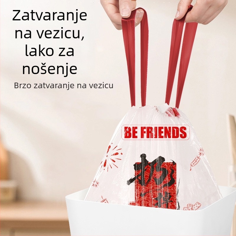 Vreće za otpad s povlačnim zatvaračem, debele i otporne na kidanje, za kućnu upotrebu u kuhinji