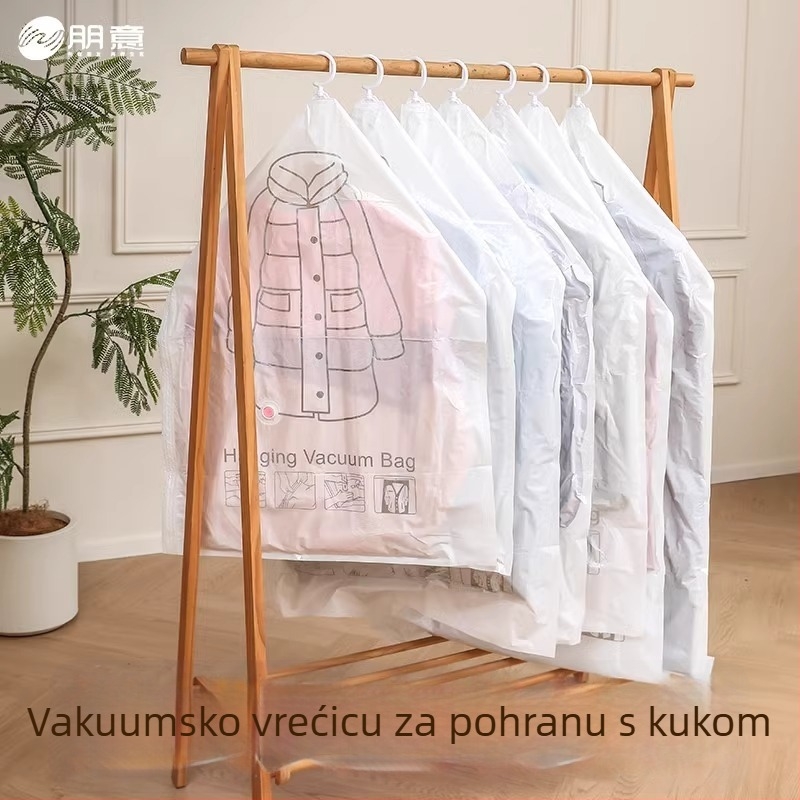 Vakumska kompresijska torba za pohranu jakni, viseći tip, organizator garderobe