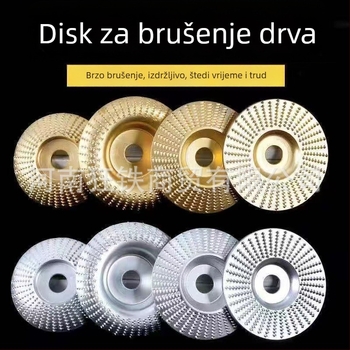 Disk za brušenje i poliranje za kutnu brusilicu, drvoodjelstvo; univerzalni model, visokougljična čelika