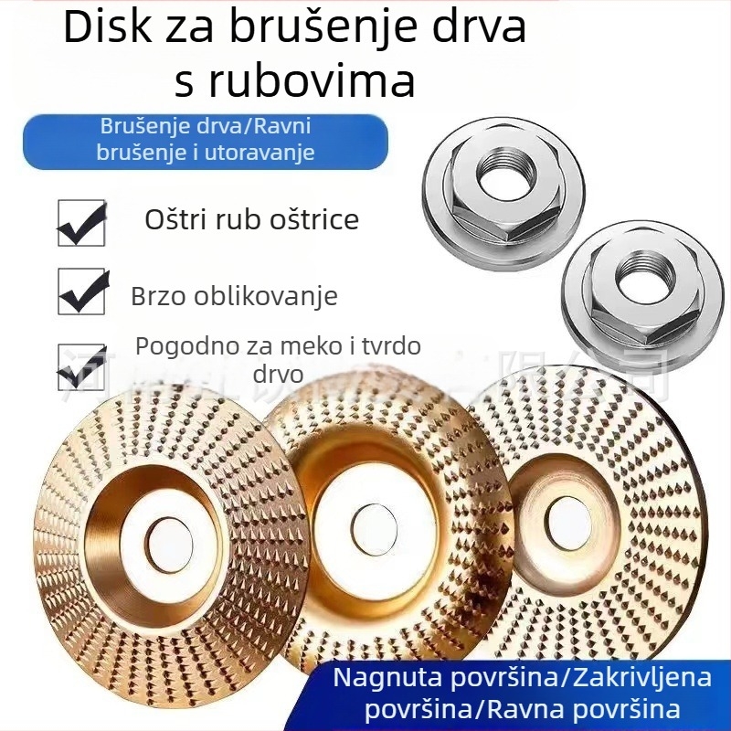 Disk za brušenje i poliranje za kutnu brusilicu, drvoodjelstvo; univerzalni model, visokougljična čelika