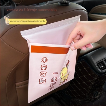 Auto vrećica za otpad sa samoljepljivom pozadinom, jednokratna vrećica za povraćanje, plastična vrećica za stol s crtić dizajnom