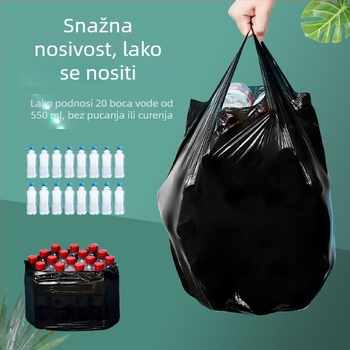 Vrećice za kućanski otpad sa šnurkicom, debeli paket, crne, ekonomsko pakiranje, velike kapacitete