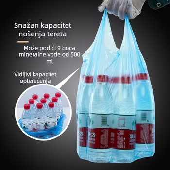Kućne jednokratne vreće za otpad, srebrne boje, srednje veličine, s ručkom za nošenje, pogodna za kupaonicu i studentske domove