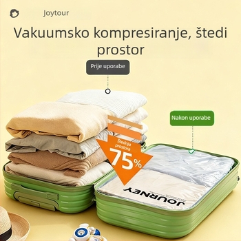Ručna rolanje vakuumska vrećica za odjeću, skladištenje bez zraka, debeli proziran vodootporan dizajn za dom i putovanja