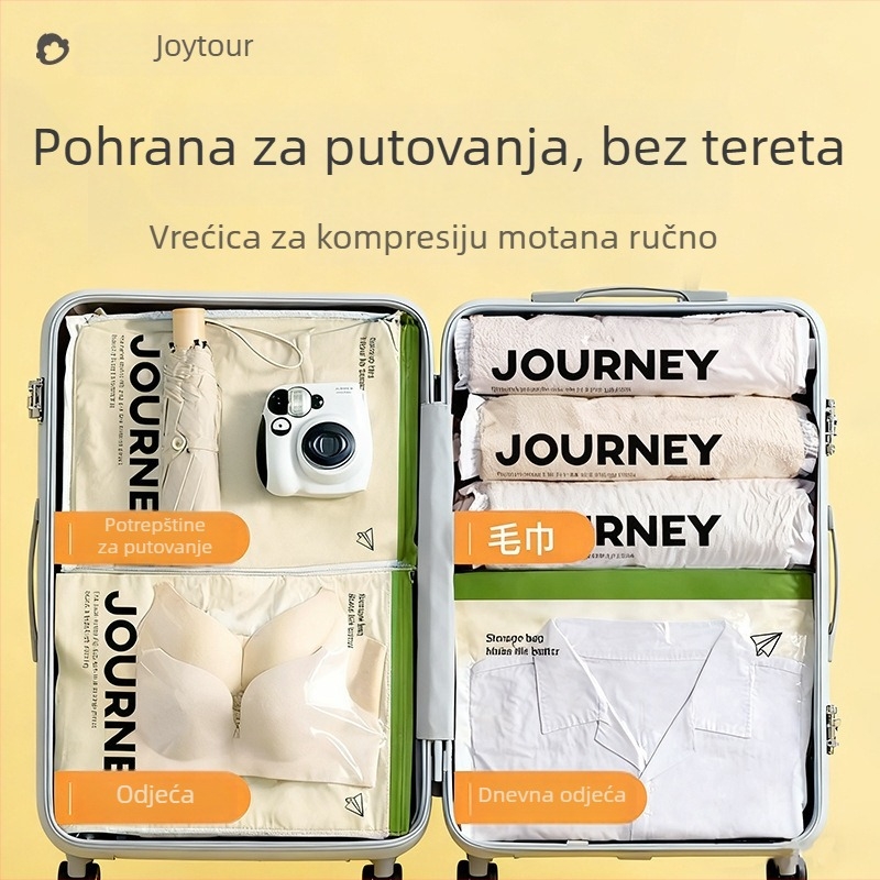 Ručna rolanje vakuumska vrećica za odjeću, skladištenje bez zraka, debeli proziran vodootporan dizajn za dom i putovanja