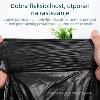 Vreće za smeće za kućanstvo i komercijalnu upotrebu, raznih veličina, deblje crne, za kuhinju i ured, prenosno pakiranje
