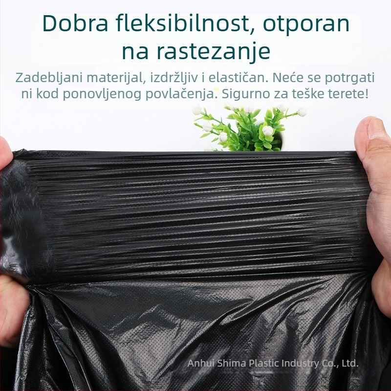 Vreće za smeće za kućanstvo i komercijalnu upotrebu, raznih veličina, deblje crne, za kuhinju i ured, prenosno pakiranje