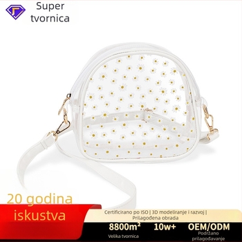 Prozirna ženska PVC crossbody torba za pohranu šminke, mala torba za struk, jednostavan višestruki dizajn