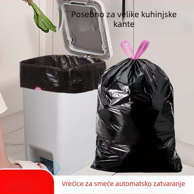 Vrećice za smeće s vezicama, debeli, ekstra velike 50×60 cm, za kuhinju