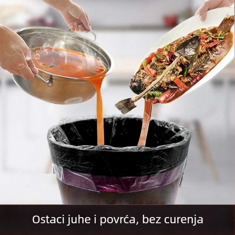 Vrećice za smeće s vezicama, debeli, ekstra velike 50×60 cm, za kuhinju