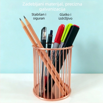 Ručni metalni organizator za stol, nordijskog stila, za kozmetiku i olovke