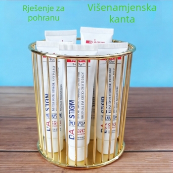 Ručni metalni organizator za stol, nordijskog stila, za kozmetiku i olovke
