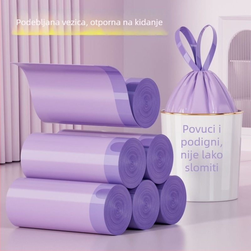 Smeće vrećice s vezicama i ručkama, debeli, otporni na kidanje, za kuhinju, velike veličine, kućna upotreba