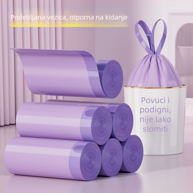 Smeće vrećice s vezicama i ručkama, debeli, otporni na kidanje, za kuhinju, velike veličine, kućna upotreba
