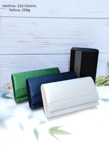 Večernja clutch s lancem, mala, moderna minimalistička torba, lagani luksuz, s poklopcem, novi model