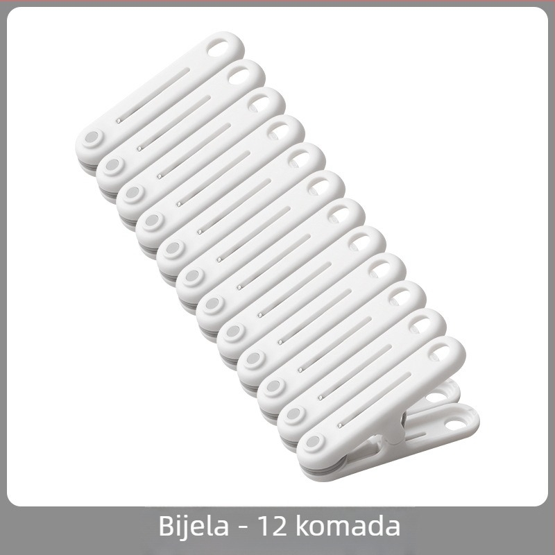 12-komplet bezšavnih klamerica za sušenje odjeće i čarapa, plastične klamerice s UV zaštitom