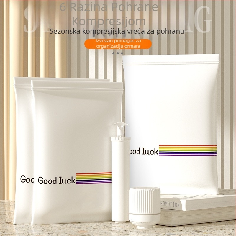 Vakuumske kompresijske vreće, debele za pohranu odjeće, pokrivača, deka i jakni s ručnom pumpom