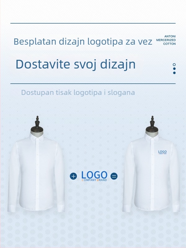 Muška bijela košulja za poslovni casual stil, ljetna, prozračna, otporna na nabor, za posao