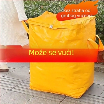 Torba za preseljenje velike kapacitete, čvrsta torba za skladištenje pokrivača i odjeće, torba za preseljenje u studentskom domu, tkanu torbu za prtljagu