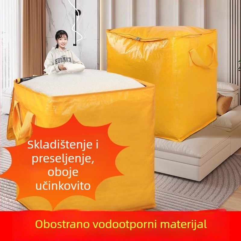 Torba za preseljenje velike kapacitete, čvrsta torba za skladištenje pokrivača i odjeće, torba za preseljenje u studentskom domu, tkanu torbu za prtljagu