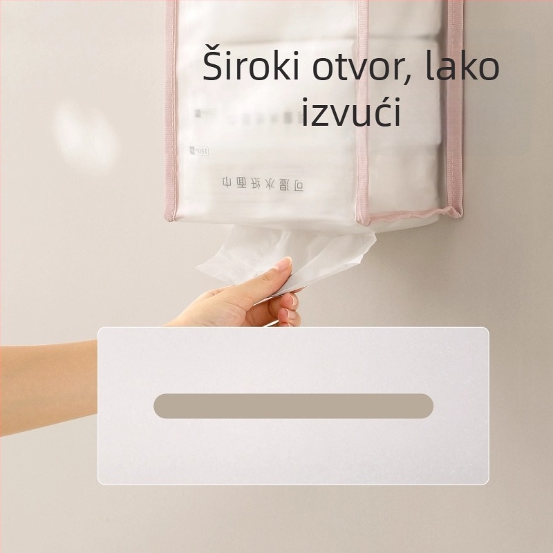 Zidna vodootporna torbica za pohranu papirnatih salveta u kupaonici, velika kapaciteta, višenamjenska