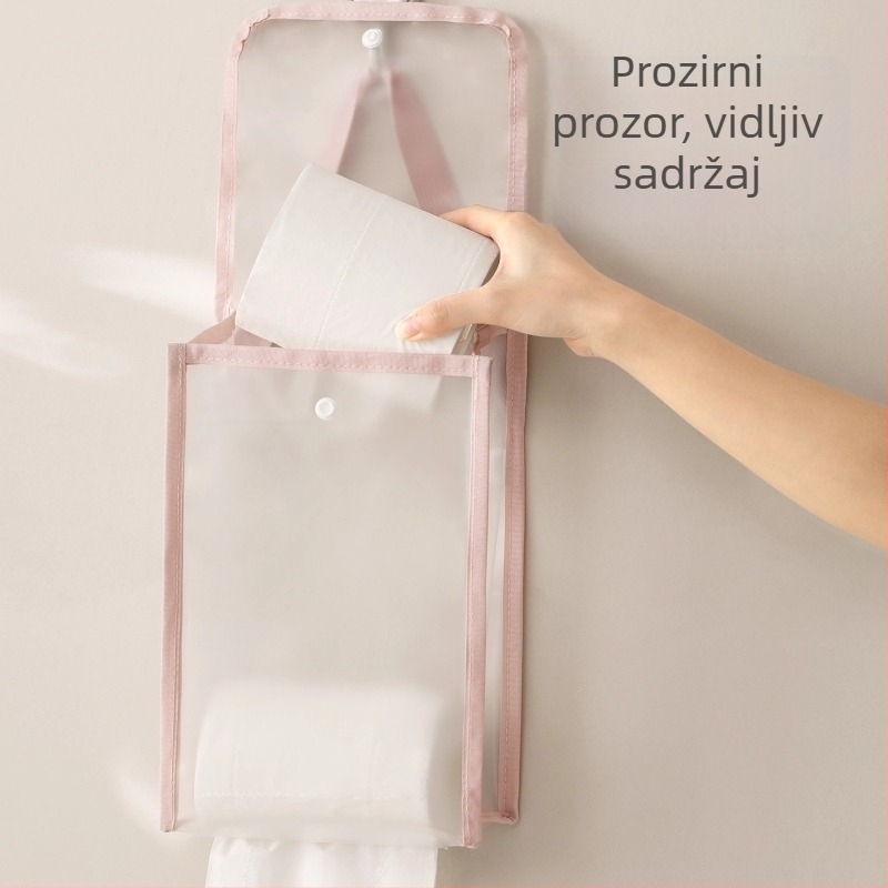 Zidna vodootporna torbica za pohranu papirnatih salveta u kupaonici, velika kapaciteta, višenamjenska