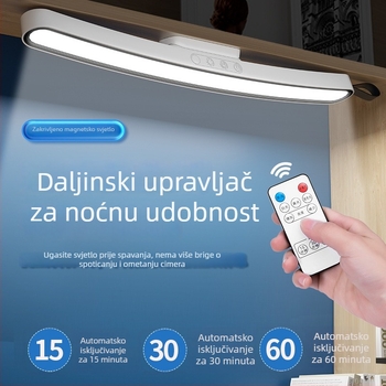 Proširena zakrivljena LED stolna lampica s zaštitom očiju, za studente, dom učenika i ogledalo u spavaćoj sobi, s mogućnošću regulacije svjetla