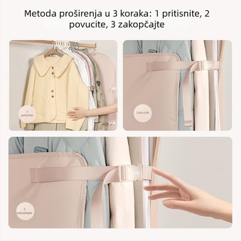 Kompresijska ploča za garderobu s prašnom zaštitom za odjeću, rješenje za pohranu u garderobi, sklopiva platnena torba za skladištenje jakni s perjem