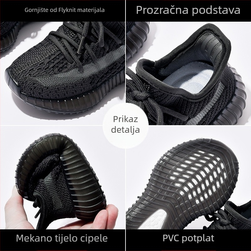 Dječje tenisice za proljeće i jesen, unisex, prozračni mrežasti gornji dio, lagane, protuklizne, izdržljive, kokos cipele