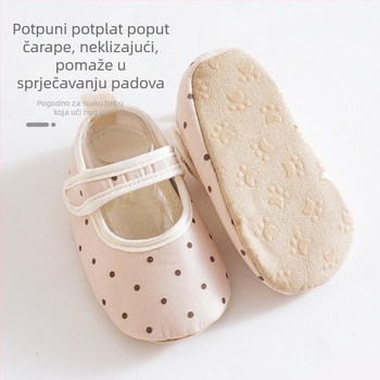 Prve bebine cipelice za hodanje sa Velcro zatvaračem, mekanom potplatom, protukliznim unutarnjim cipelama i čarapama u bombon bojama
