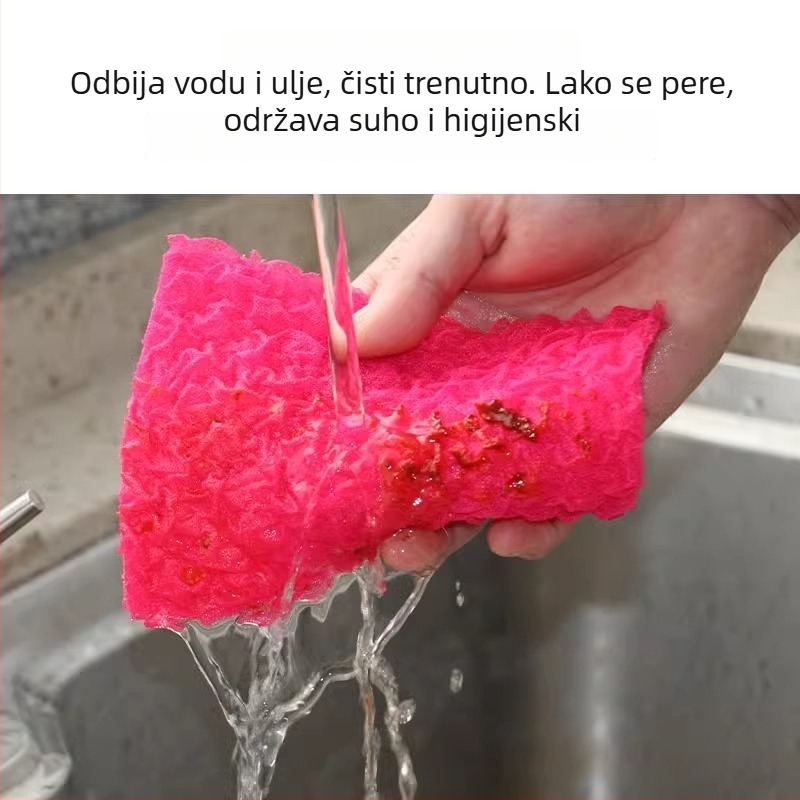 Mikrovlakana kuhinjska sunđer za posuđe i lonce, višestruka namjena