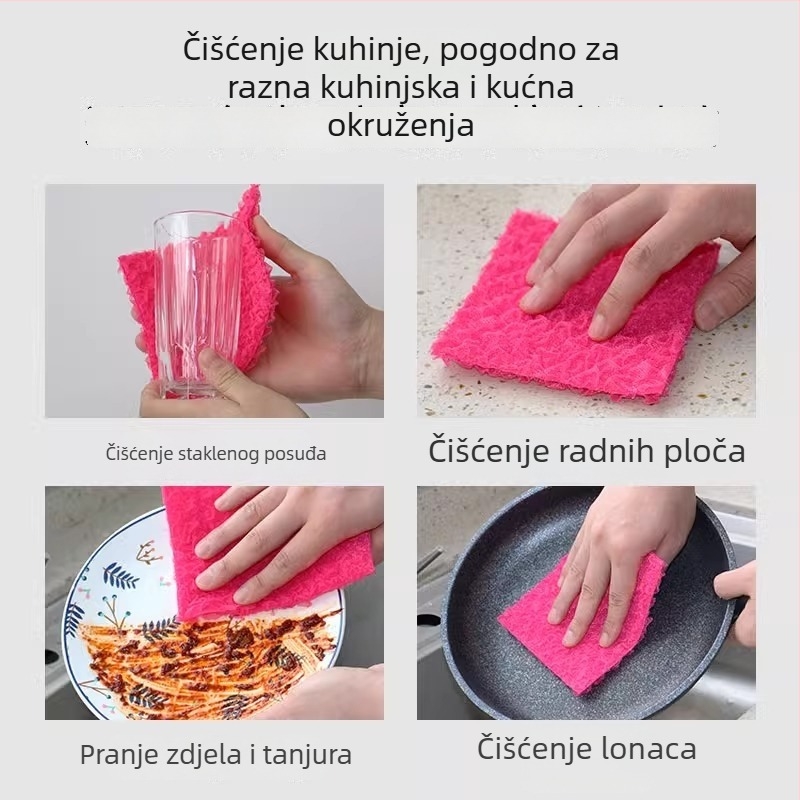 Mikrovlakana kuhinjska sunđer za posuđe i lonce, višestruka namjena