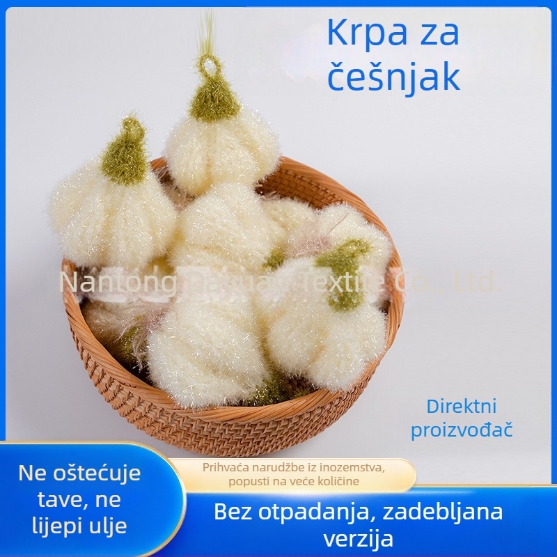 Debela ručno pletena kuhinjska krpa – bez dlačica, otporna na ulje, poliesterska