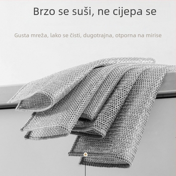 Krpa za suđe s teksturom čelične žice, otporna na masnoće, pouzdan čistač lonaca i tava