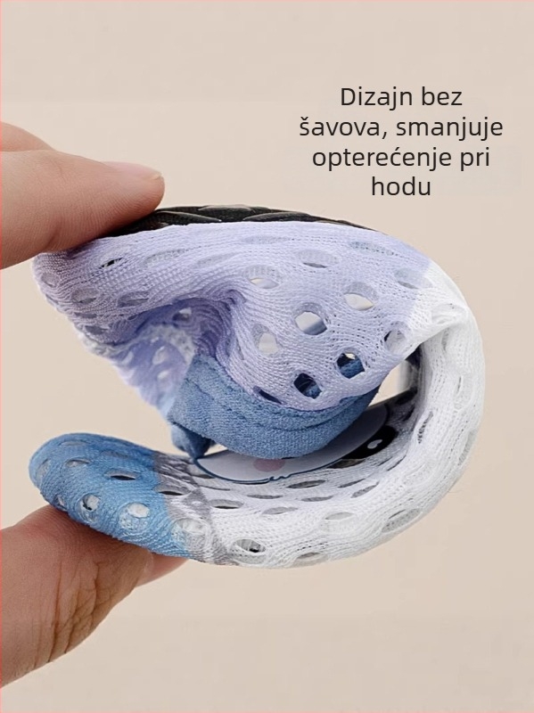 Dječje indoor tenisice s protukliznom mekanom potplatom, mrežasti gornji dio s dizajnom color-block, proljeće-ljeto, unisex