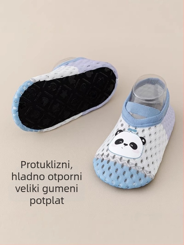 Dječje indoor tenisice s protukliznom mekanom potplatom, mrežasti gornji dio s dizajnom color-block, proljeće-ljeto, unisex