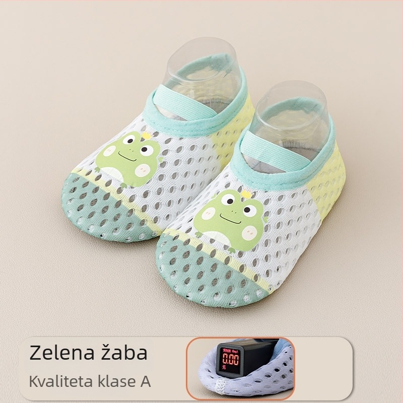 Dječje indoor tenisice s protukliznom mekanom potplatom, mrežasti gornji dio s dizajnom color-block, proljeće-ljeto, unisex
