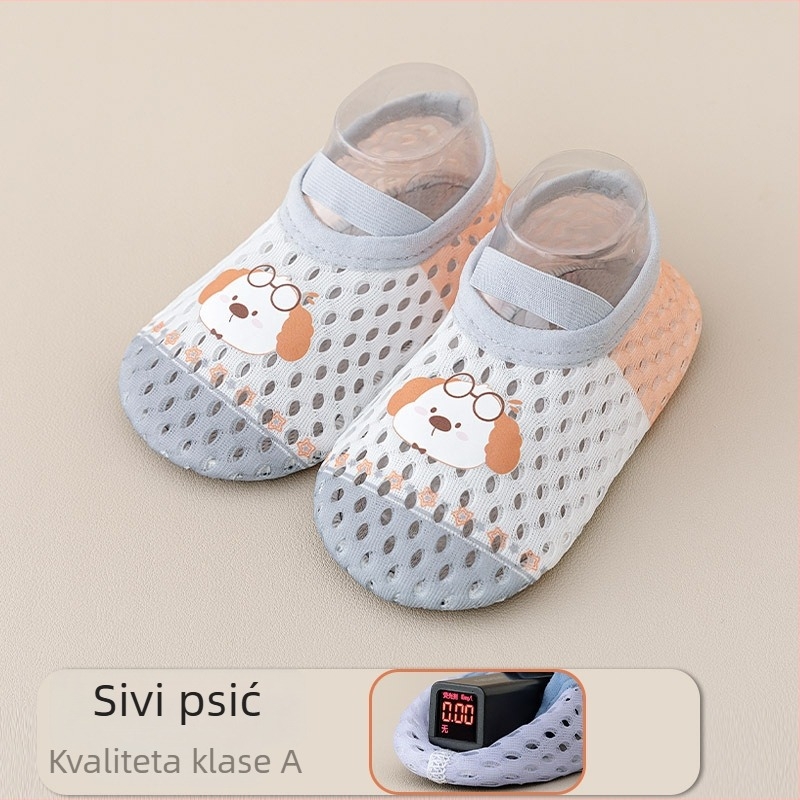 Dječje indoor tenisice s protukliznom mekanom potplatom, mrežasti gornji dio s dizajnom color-block, proljeće-ljeto, unisex