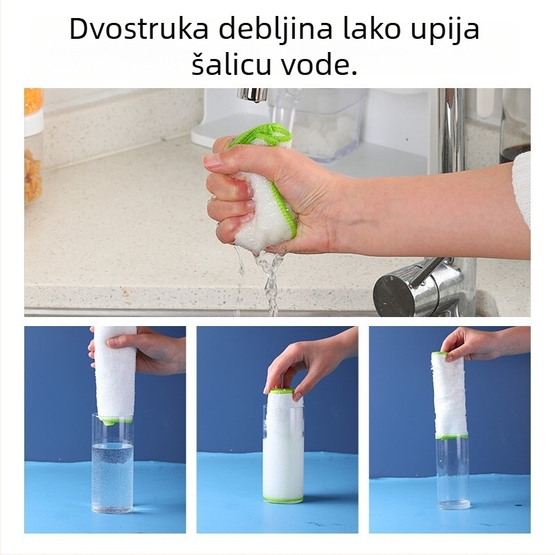 Camellia krpa od bambusovih vlakana za kuhinju, upija vodu i masnoću, jednobojna