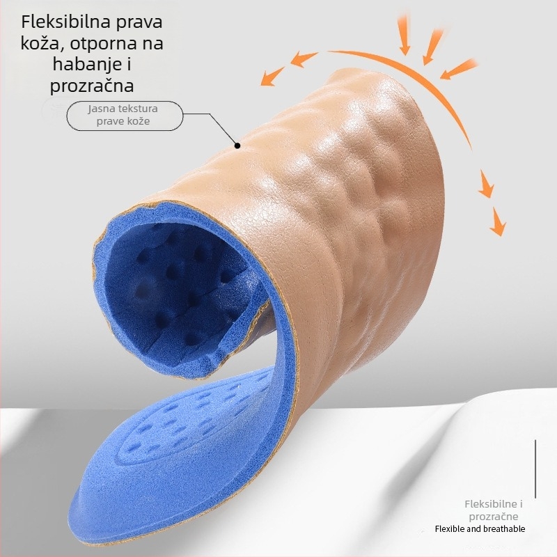 Ženske uloške za loafers od prave kože, debeli i prozračni, protiv mirisa, apsorbiraju znoj, cijeli uložak