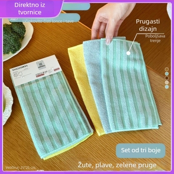 Chocoikes Krpe za suđe, 100% pamuk, debele, upijajuće, kuhinja, male kvadratične krpe, set od 3 komada