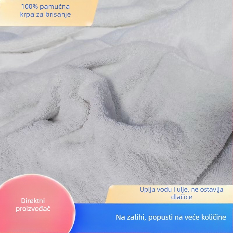 100% pamuk industrijska krpa, upija ulje i vodu, bez vlakana, bijela pamučna terry krpa