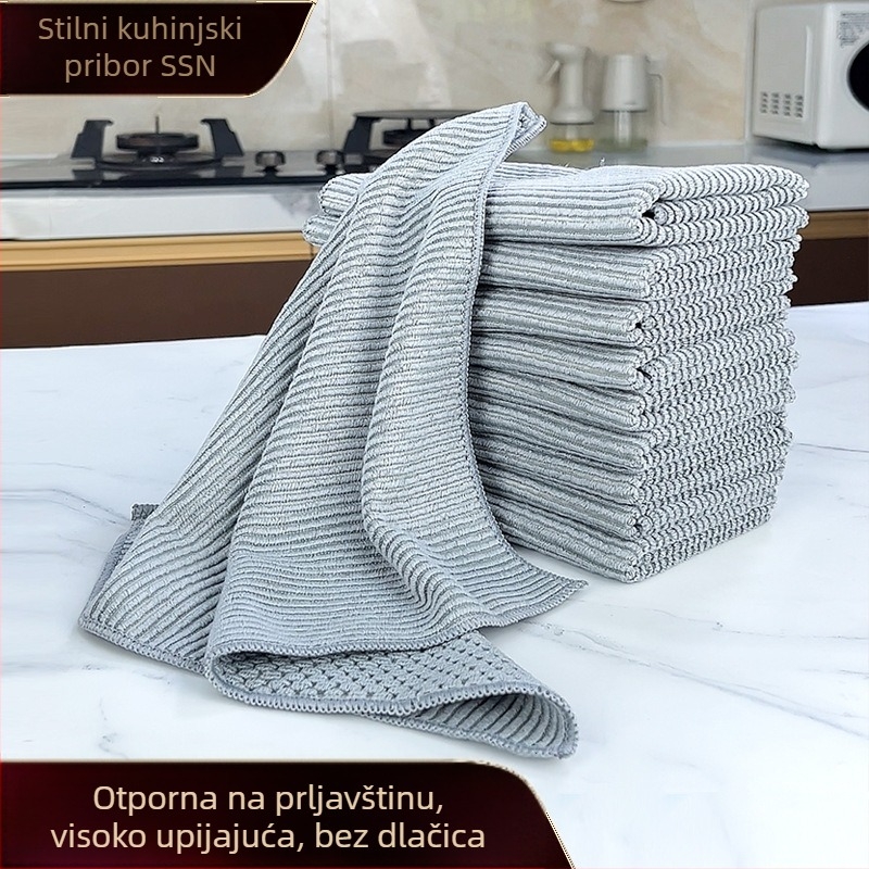 Kuhinjska krpa za čišćenje, upija vlagu, bez dlačica, jednostavna za čišćenje, pogodna za brisanje stolova, štednjaka i pranje posuđa