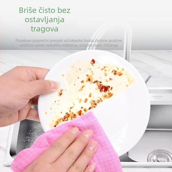 Šarena debela krpa od mikrovlakana, upija, bez dlačica, za kuhinju, pranje posuđa, brisanje stola i stakla