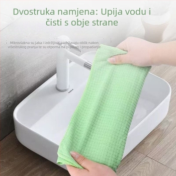 Šarena debela krpa od mikrovlakana, upija, bez dlačica, za kuhinju, pranje posuđa, brisanje stola i stakla