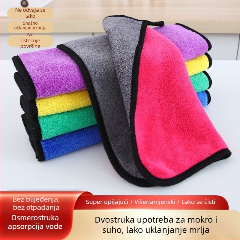Deblja upijajuća najlonska krpa za kuhinju – bez dlačica, za pranje posuđa, brisanje stolova i opće čišćenje