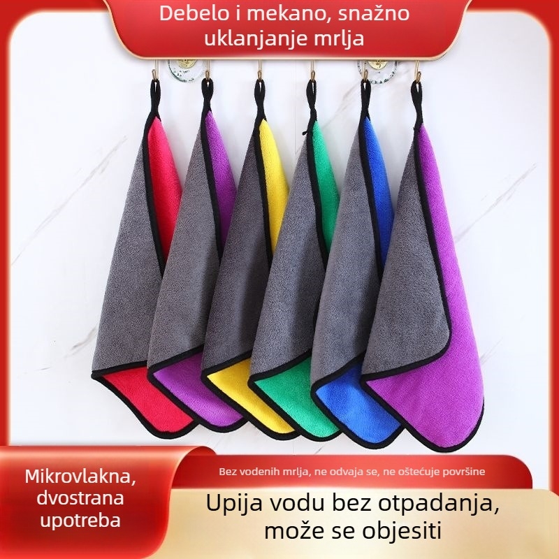 Deblja upijajuća najlonska krpa za kuhinju – bez dlačica, za pranje posuđa, brisanje stolova i opće čišćenje