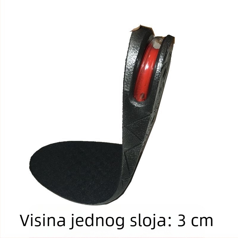 PVC ulošak za povećanje visine s zračnom jastučićem, 1–4 sloja, 3 cm/5 cm/7 cm/9 cm, unisex, EU veličine 34–44, za casual obuću